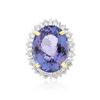 Image 1 : 14KT Two-Tone Gold 19.31 ctw Tanzanite and Diamond Ring