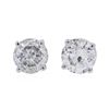 Image 1 : 14KT White Gold 1.45 ctw Diamond Stud Earrings