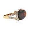Image 2 : 10KT Yellow Gold 9.55 ctw Garnet and Diamond Ring