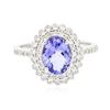 Image 1 : 14KT White Gold 1.61 ctw Tanzanite and Diamond Ring