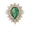 Image 1 : 14KT Yellow Gold 2.27 ctw Emerald and Diamond Ring