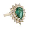 Image 2 : 14KT Yellow Gold 2.27 ctw Emerald and Diamond Ring