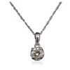 Image 1 : 14KT White Gold 0.25 ctw Diamond Pendant With Chain