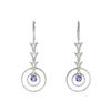 Image 1 : 14KT White Gold 1.46 ctw Tanzanite and Diamond Earrings