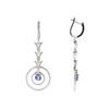 Image 2 : 14KT White Gold 1.46 ctw Tanzanite and Diamond Earrings