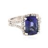 Image 2 : 14KT White Gold 4.36 ctw Tanzanite and Diamond Ring