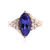 Image 1 : 14KT Rose Gold 2.90 ctw Tanzanite and Diamond Ring
