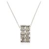 Image 2 : 18KT White Gold 0.75 ctw Diamond Pendant With Chain