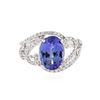 Image 1 : 14KT White Gold 3.23 ctw Tanzanite and Diamond Ring