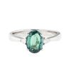 Image 1 : 14KT White Gold 1.98 ctw Green Chrysoberyl and Diamond Ring