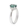 Image 3 : 14KT White Gold 1.98 ctw Green Chrysoberyl and Diamond Ring