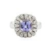 Image 1 : 14KT White Gold 1.52 ctw Tanzanite and Diamond Ring