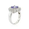 Image 3 : 14KT White Gold 1.52 ctw Tanzanite and Diamond Ring