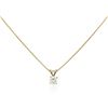 Image 2 : 14KT Yellow Gold 0.33 ctw Diamond Pendant With Chain