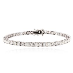 18KT White Gold 10.31 ctw Diamond Tennis Bracelet