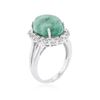 Image 3 : SILVER 7.47 ctw Emerald and White Sapphire Ring