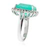 Image 3 : 14KT White Gold 11.62 ctw Emerald and Diamond Ring