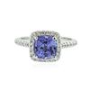 Image 1 : 14KT White Gold 1.99 ctw Tanzanite and Diamond Ring