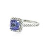 Image 2 : 14KT White Gold 1.99 ctw Tanzanite and Diamond Ring