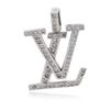 Image 1 : 14KT White Gold 0.49 ctw Diamond Pendant