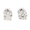 Image 1 : 14KT White Gold 1.29 ctw Diamond Solitaire Earrings
