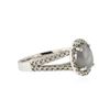 Image 2 : 18KT White Gold 1.50 ctw Star Sapphire and Diamond Ring