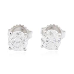 14KT White Gold 1.40 ctw Diamond Stud Earrings