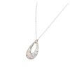 Image 3 : 14KT White Gold 0.46 ctw Diamond Pendant With Chain