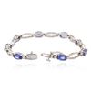 Image 3 : 14KT White Gold 6.24 ctw Tanzanite and Diamond Bracelet