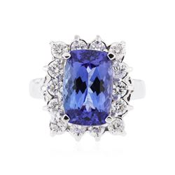 14KT White Gold 2.55 ctw Tanzanite and Diamond Ring