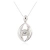 Image 2 : 14KT White Gold 1.40 ctw Diamond Pendant With Chain