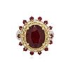 Image 1 : 14KT Yellow Gold 13.53 ctw Ruby and Diamond Ring