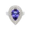 Image 1 : 14KT Two-Tone Gold 4.05 ctw Tanzanite and Diamond Ring
