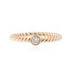 Image 1 : 14KT Rose Gold 0.09 ctw Diamond Ring
