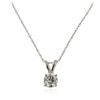 Image 2 : 14KT White Gold 0.47 ctw Diamond Pendant With Chain