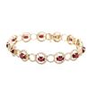 Image 1 : 14KT Yellow Gold 6.24 ctw Ruby and Diamond Bracelet