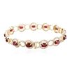 Image 2 : 14KT Yellow Gold 6.24 ctw Ruby and Diamond Bracelet