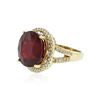 Image 2 : 14KT Yellow Gold 14.25 ctw Ruby and Diamond Ring