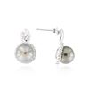 Image 2 : 14KT White Gold Pearl and Diamond Earrings