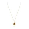 Image 2 : 14KT Yellow Gold 0.08 ctw Diamond Flower Pendant With Chain