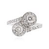 Image 1 : 14KT White Gold 0.62 ctw Diamond Ring