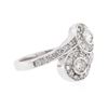 Image 2 : 14KT White Gold 0.62 ctw Diamond Ring