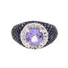 Image 1 : 14KT White Gold 1.91 ctw Tanzanite, Sapphire and Diamond Ring