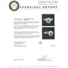 Image 4 : 18KT White Gold 0.53 ctw Emerald and Diamond Ring