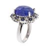 Image 3 : 14KT White Gold 13.88 ctw Tanzanite, Sapphire and Diamond Ring