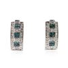 Image 1 : 14KT White Gold 0.80 ctw Diamond Earrings
