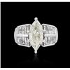 Image 1 : 14KT White Gold 3.57 ctw Diamond Ring