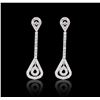 Image 1 : 14KT White Gold 1.61 ctw Diamond Earrings