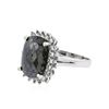 Image 2 : 14KT White Gold 6.64 ctw Black Diamond Ring