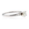 Image 2 : 14KT White Gold 0.56 ctw Diamond Ring